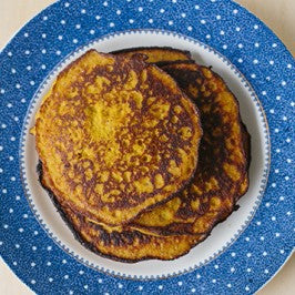 Turmeric Pumpkin Pancakes (Sweet or Savoury)