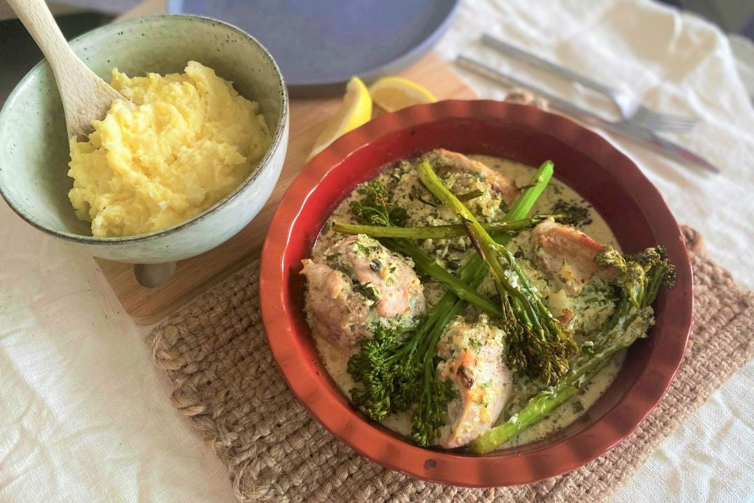Spinach and Ricotta Stuffed Chicken Thighs