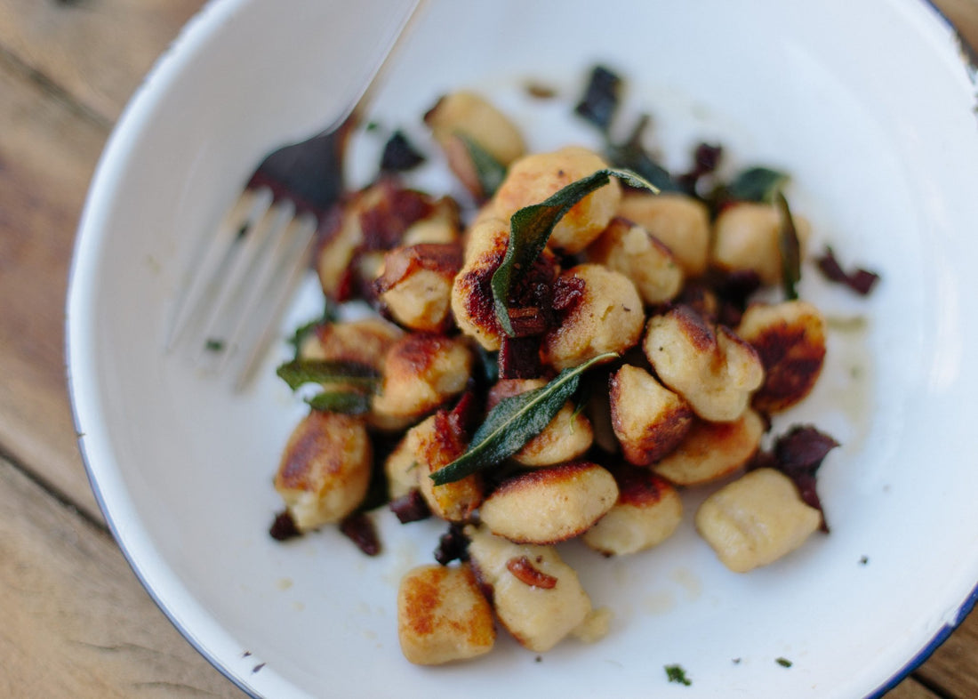 Burnt Butter Gnocchi with Crispy Bacon and Sage