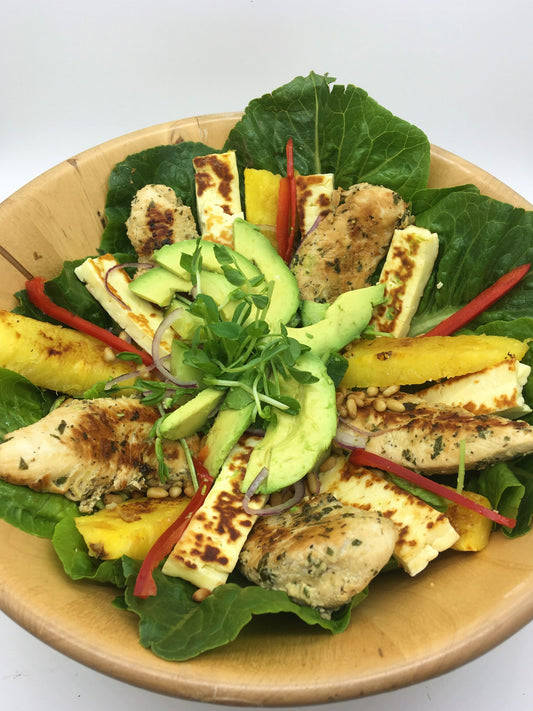 Marinated Chicken and Grilled Pineapple Salad