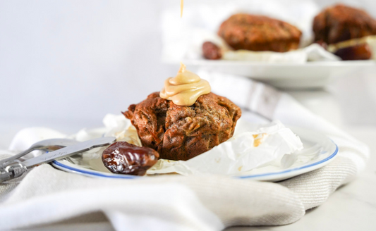 Banana and Date Puddings with a Caramel Sauce