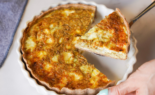 Caramelised Onion and Goats Cheese Quiche