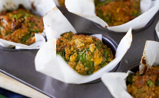Quinoa, Spinach & Feta Muffins